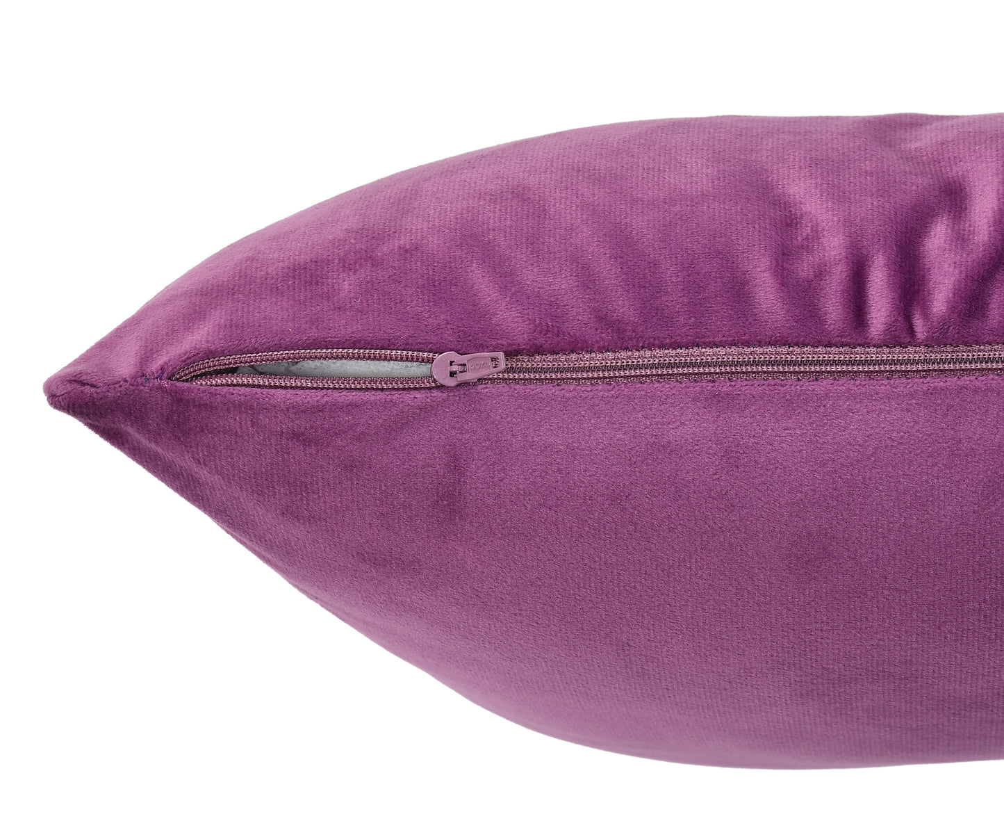 Jade Velvet Cushion Covers with zari embroidery (16*16 inch) (40*40 cm) (SET OF 5) (Purple)