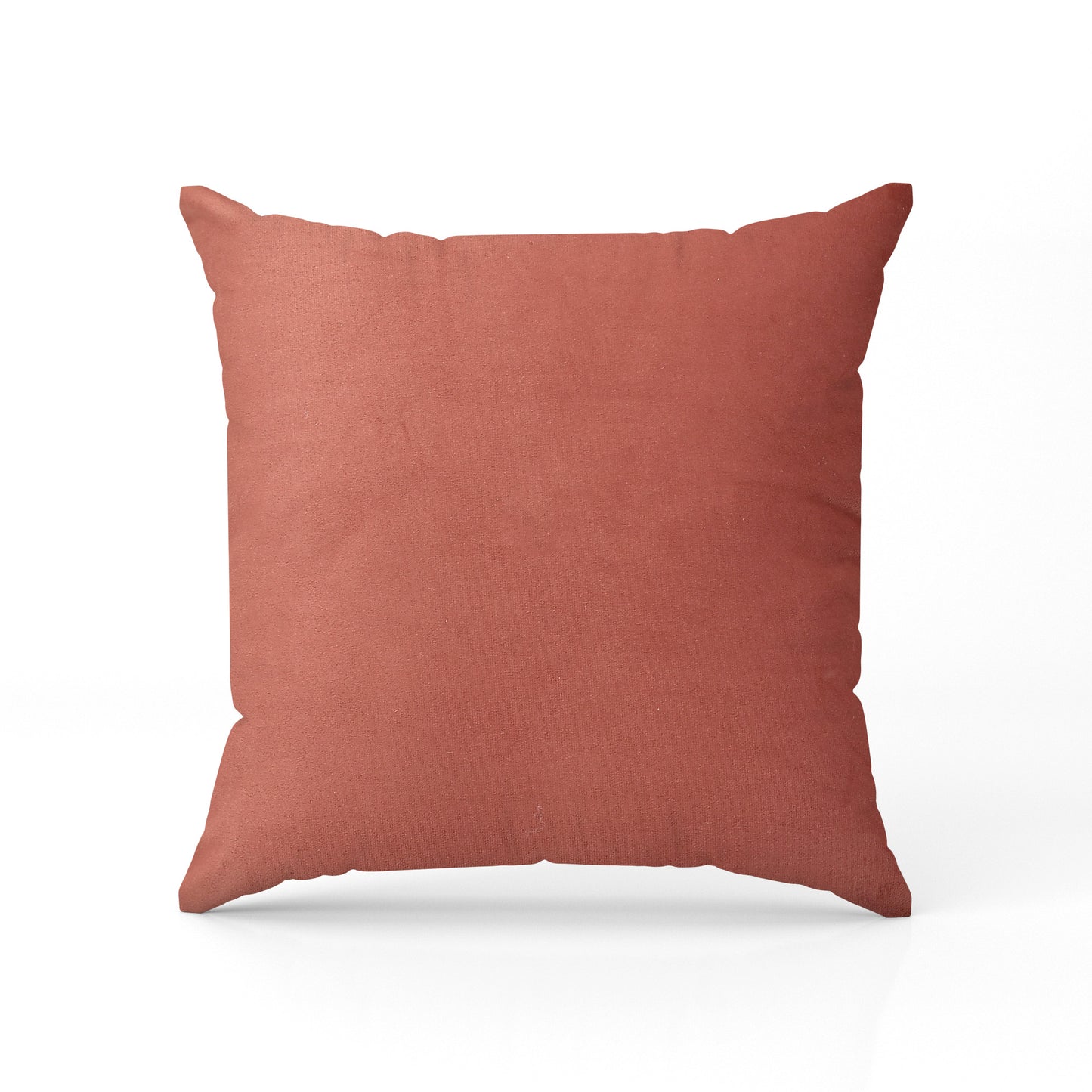 Feather Velvet Cushion Covers with zari embroidery (16*16 inch) (40*40 cm) (SET OF 5) (COLOR: BRICK)