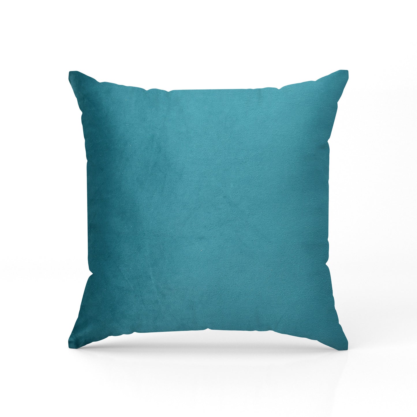 Feather Velvet Cushion Covers with zari embroidery (16*16 inch) (40*40 cm) (SET OF 5) (COLOR: TEAL)