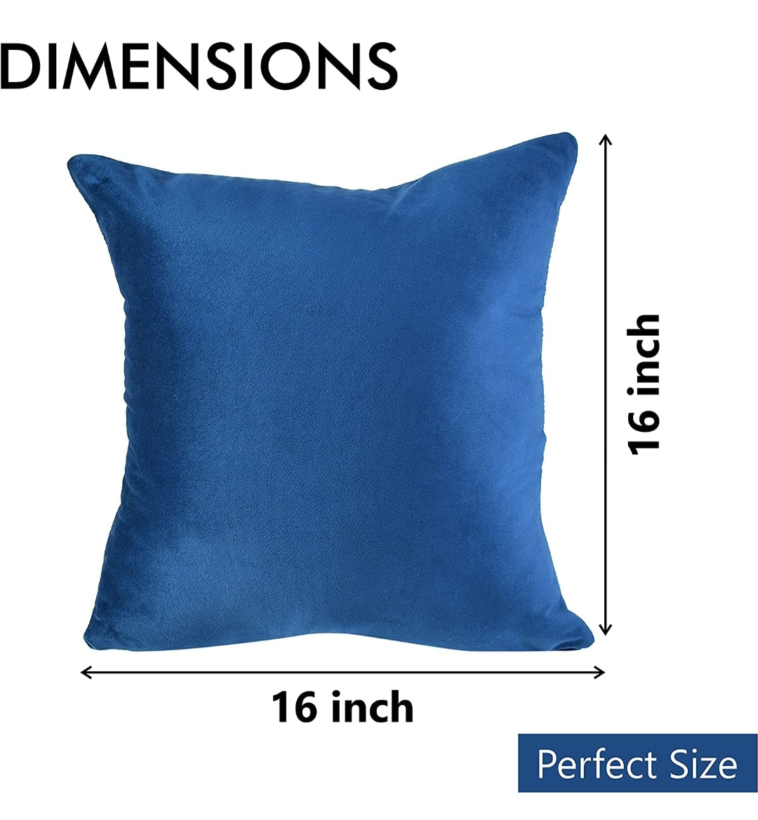 GLAM Soft Velvet Cushion Covers (16*16 inch) (40*40 cm) (SET OF 5)