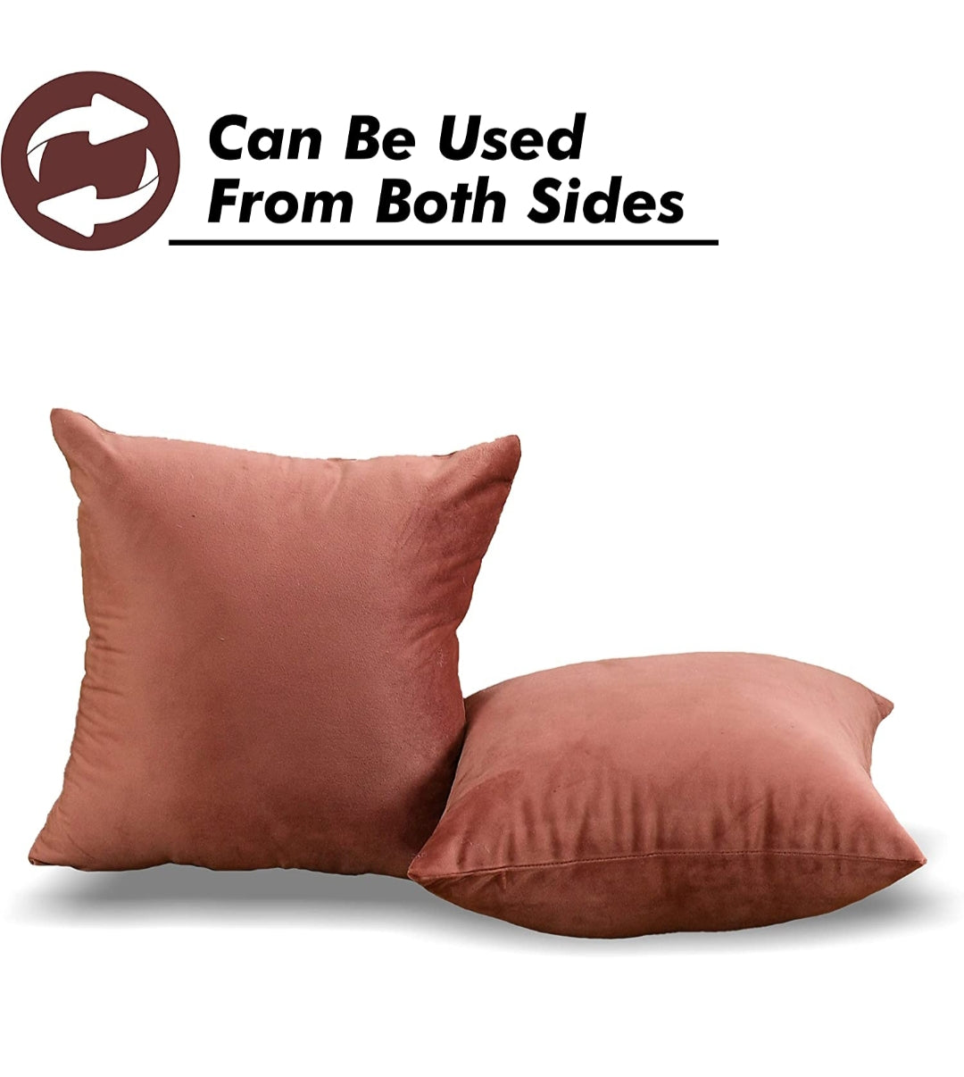 GLAM Soft Velvet Cushion Covers (16*16 inch) (40*40 cm) (SET OF 5)