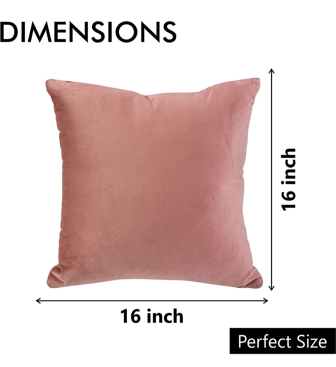 GLAM Soft Velvet Cushion Covers (16*16 inch) (40*40 cm) (SET OF 5)