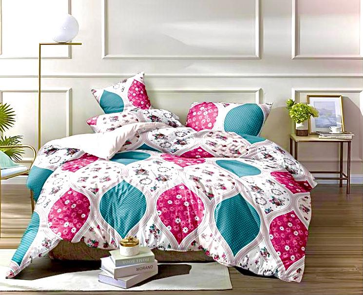 Suburb / Essence / Queen Size FlatSheet (230*250 cm) with 2 Pillow Cases (46*71 cm) / 200 TC Soft Brushed Glace Cotton Feel / Design : MULTI FLORAL